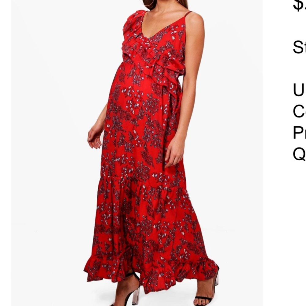 Floral Maternity Maxi Dress